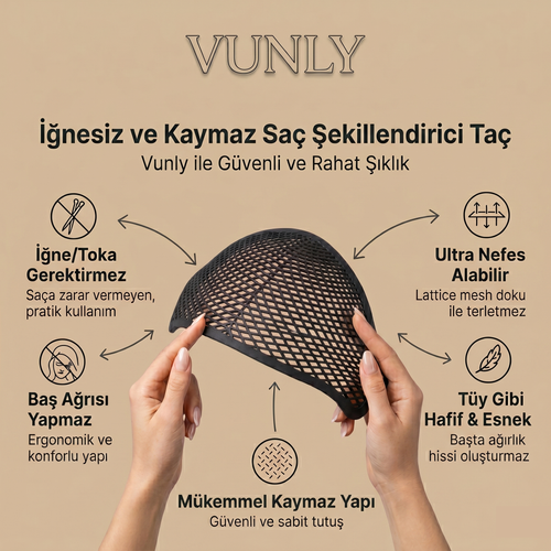 Vunly İğnesiz Kaymaz Bone