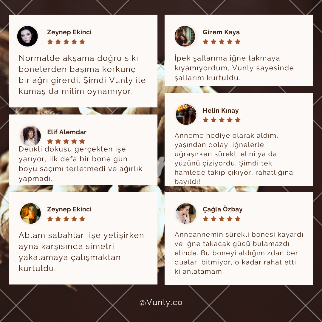 Vunly İğnesiz Kaymaz Bone